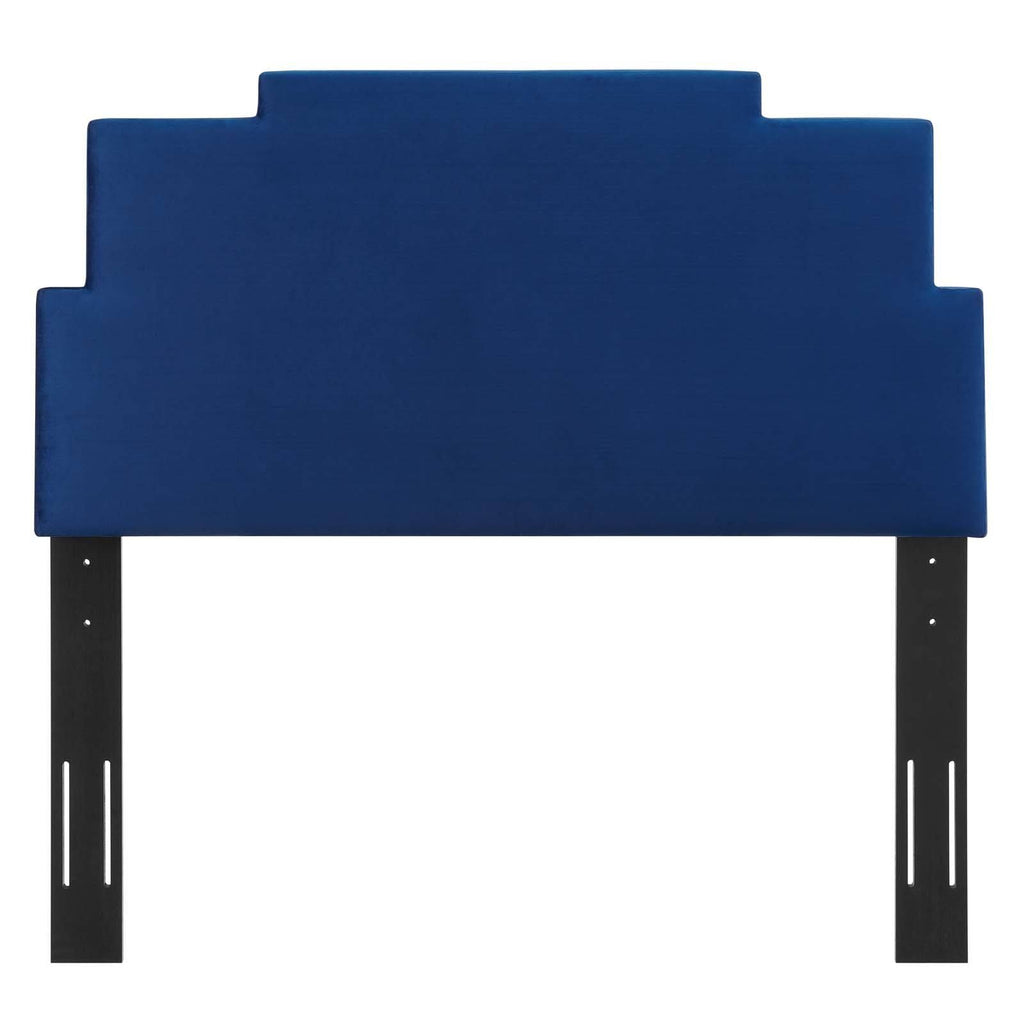 Navy Performance Velvet King/California King Headboard A75393
