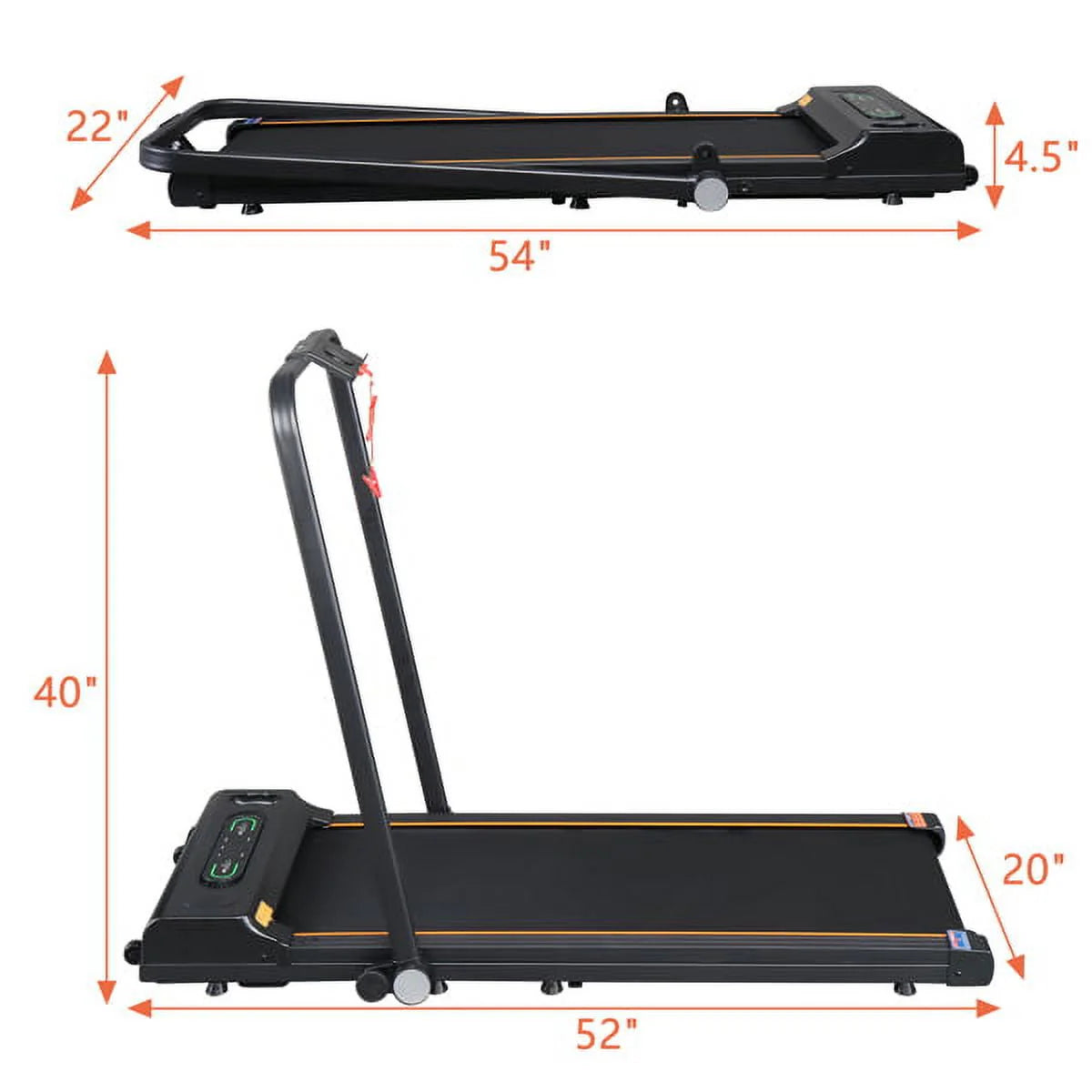 Folding Electric Treadmill with LCD Monitor K3644