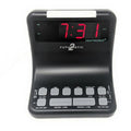 Black Dual Alarm Clock with Dual USB Charging Ports X5604