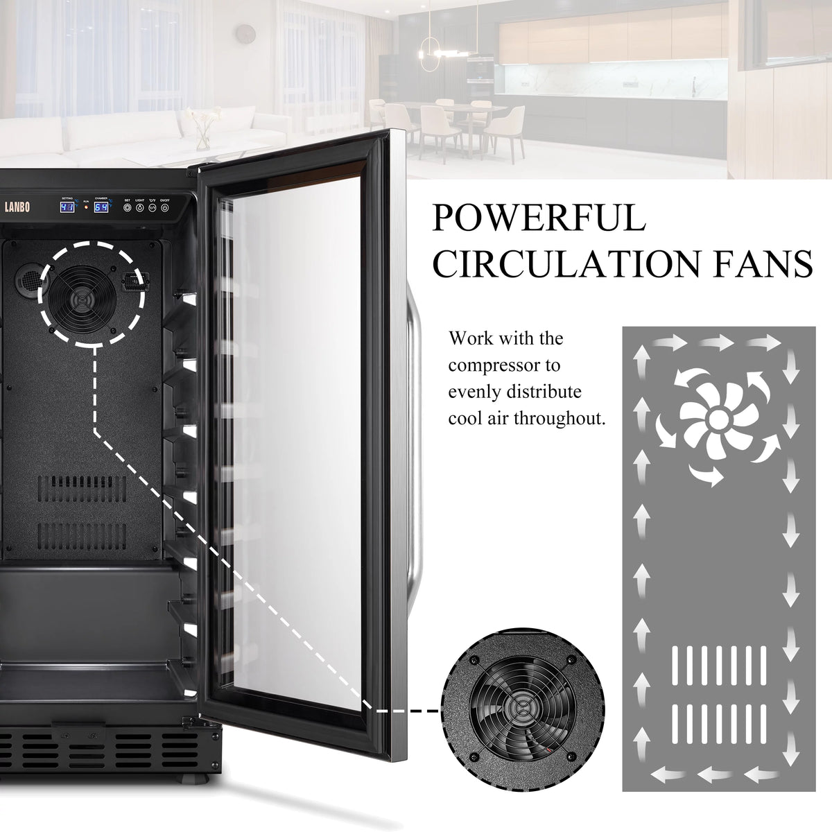 33 Bottle Built-in Compressor Wine Cooler R1345