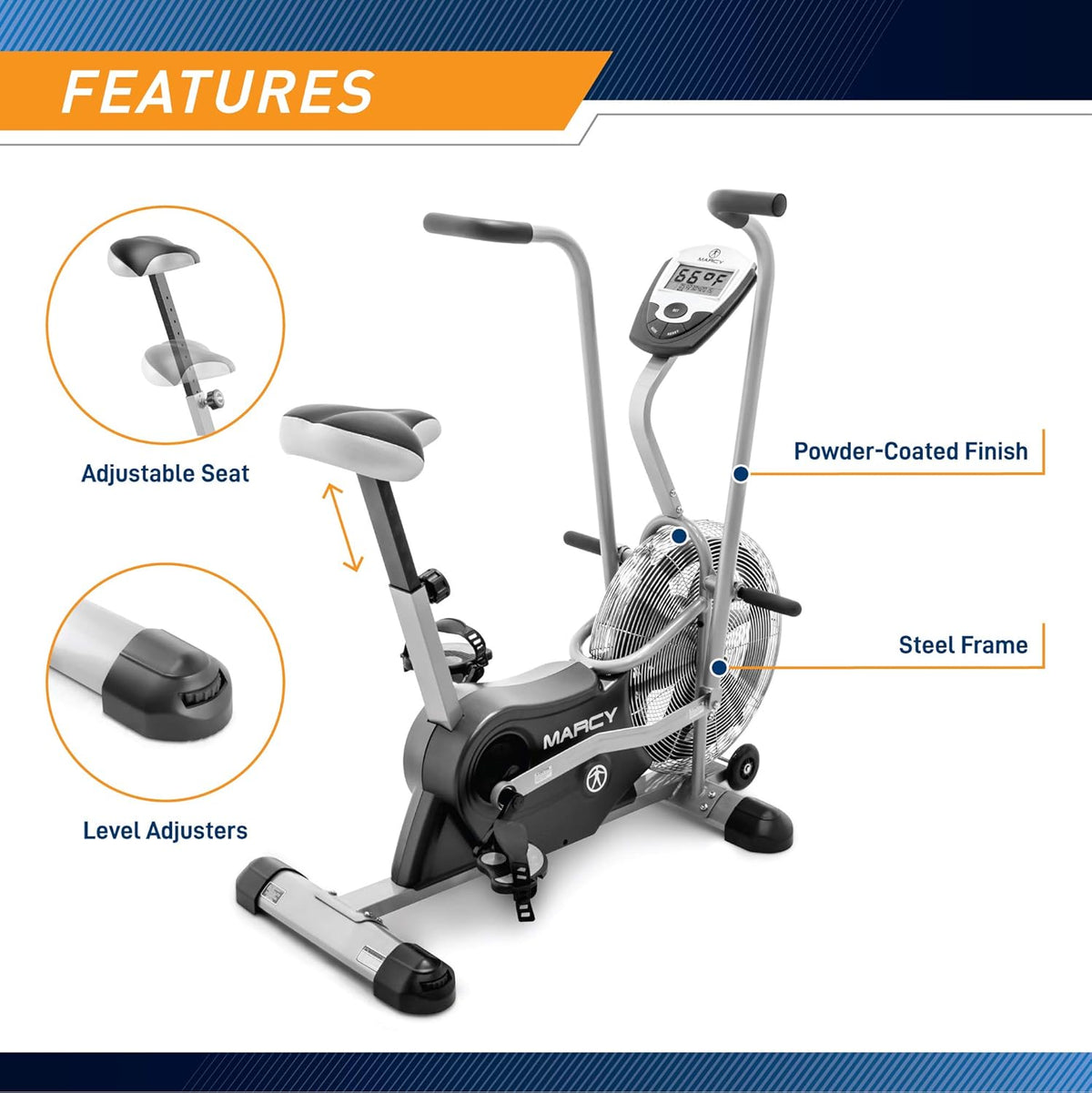 Black Upright Fan Bike J13420