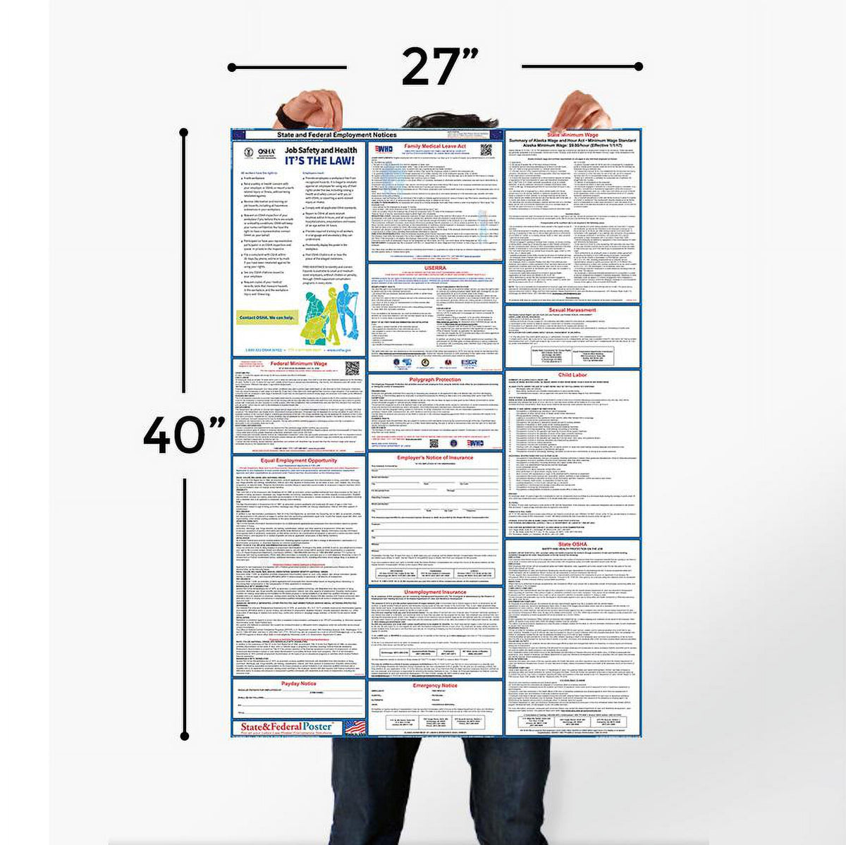 Connecticut State and Federal Labor Law Poster (Spanish) N164381