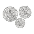 Set of 3 Raw Iron Spiral Wall Decor D343799