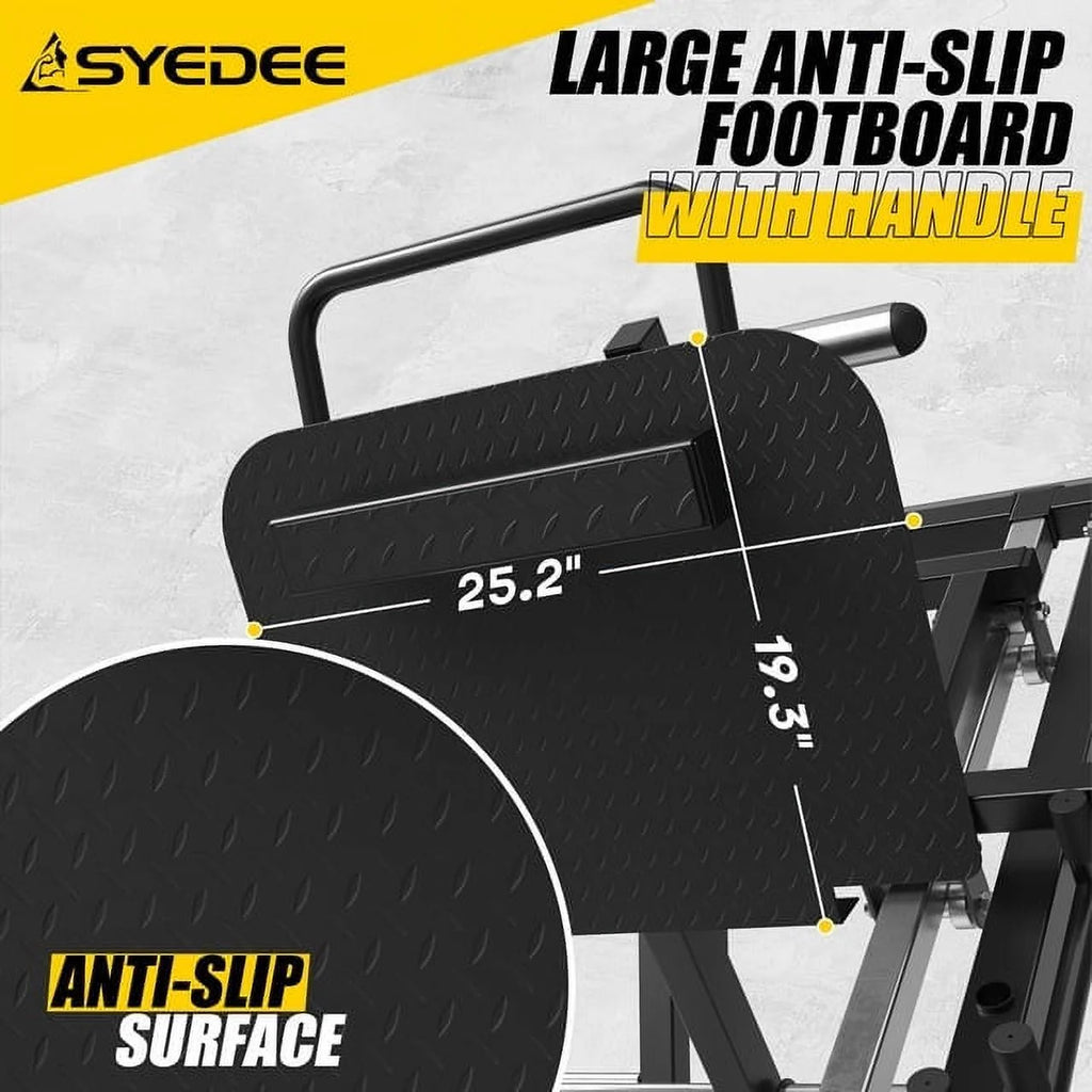 Leg Press Machine with Calf Block, 1500LBS Adjustable K8478