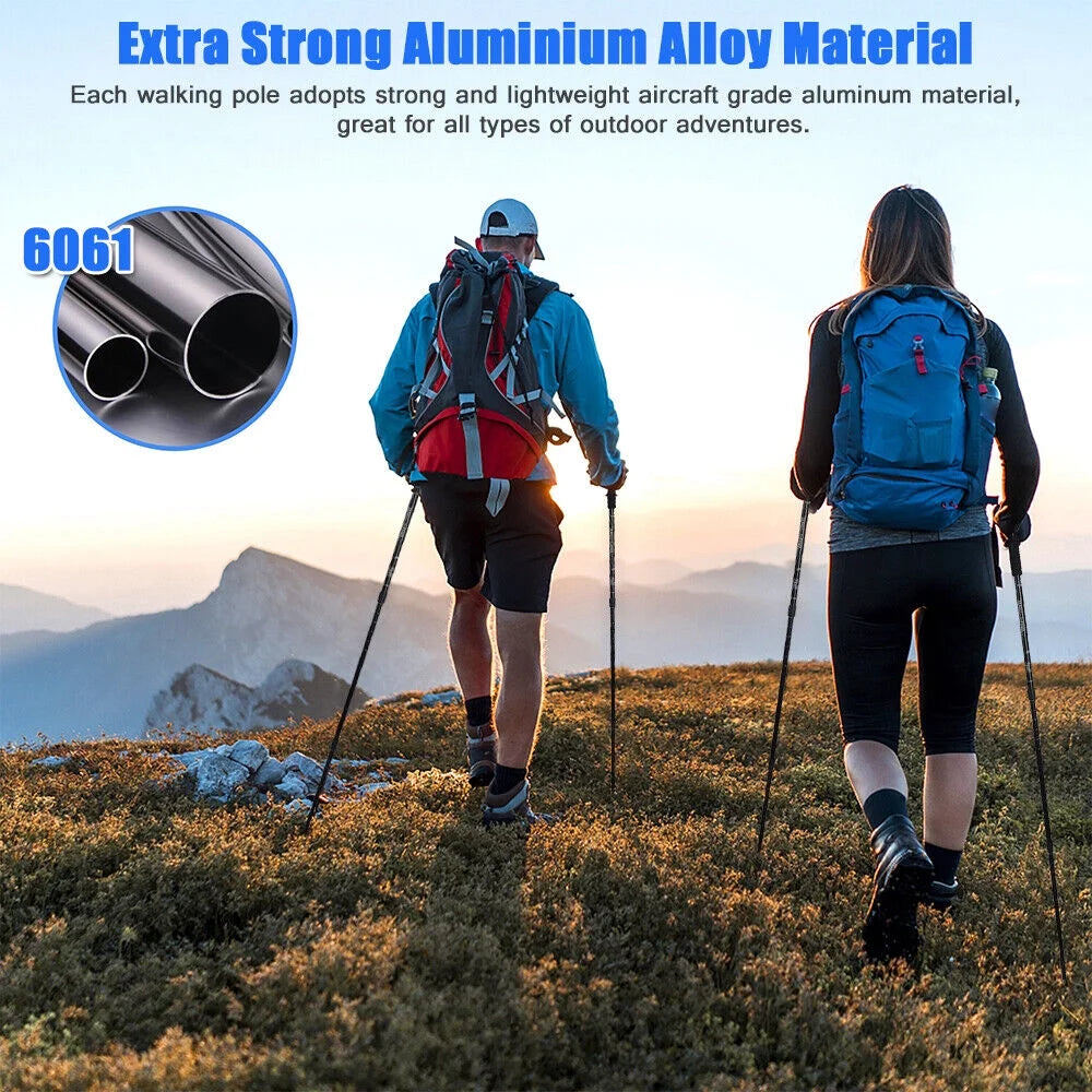 Blue Aluminum Quick Lock Trekking Poles G463