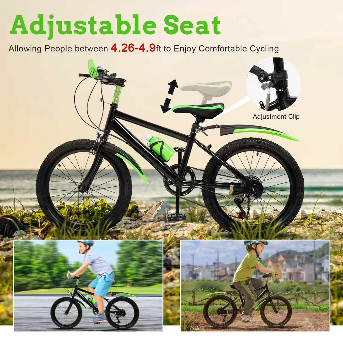 20 in 7 Speeds High Carbon Steel Kids Bike U100156