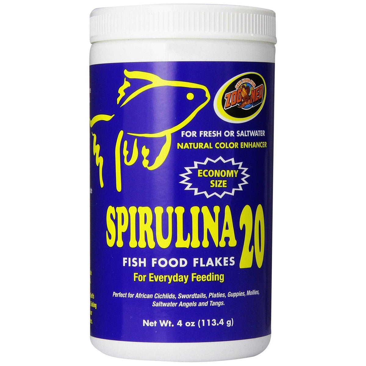 Spirulina 20 Fish Food Flakes Z74725