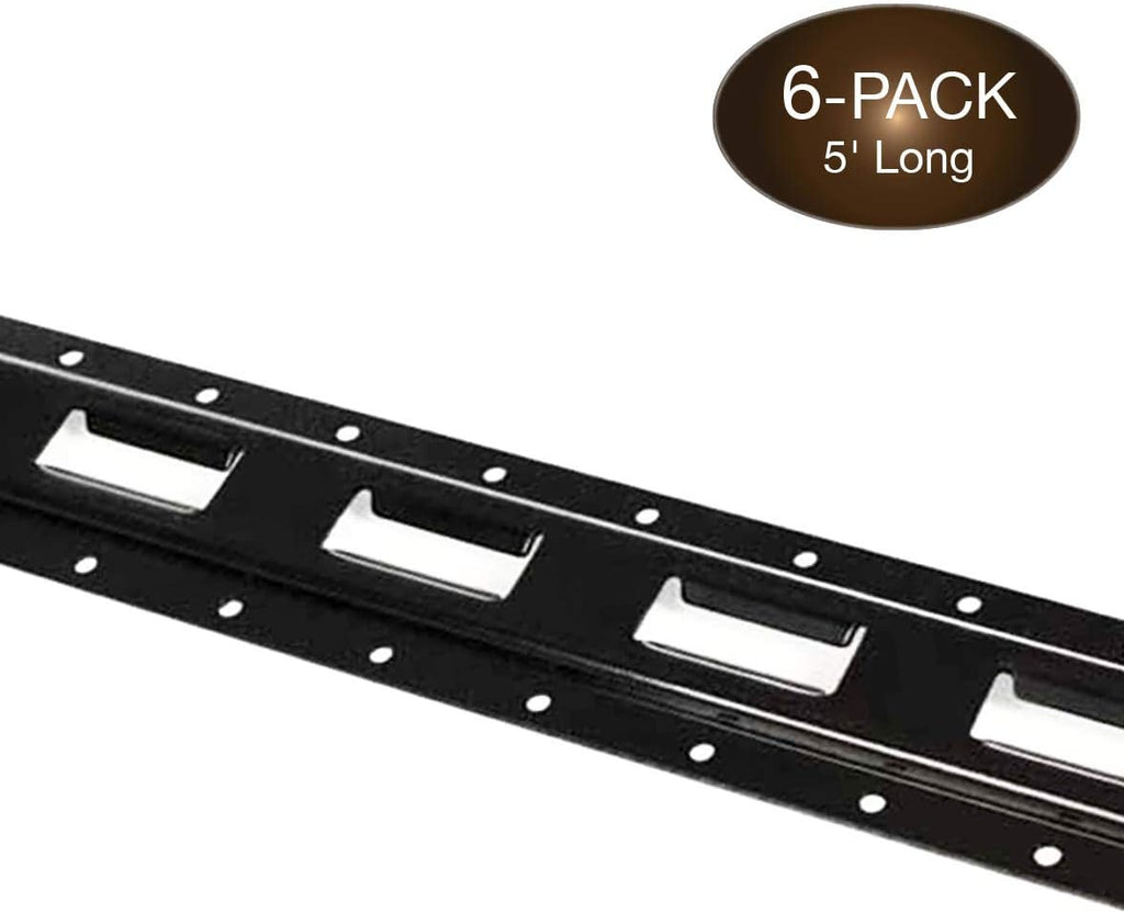 Two 5-ft Powder-Coated Steel E Track Tie-Down Rails A326896