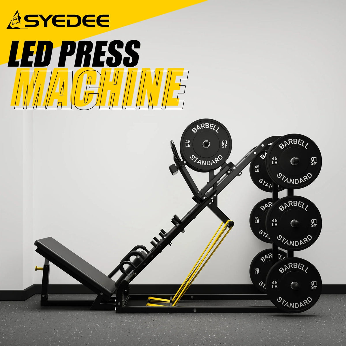 Leg Press Machine with Calf Block, 1500LBS Adjustable K8478