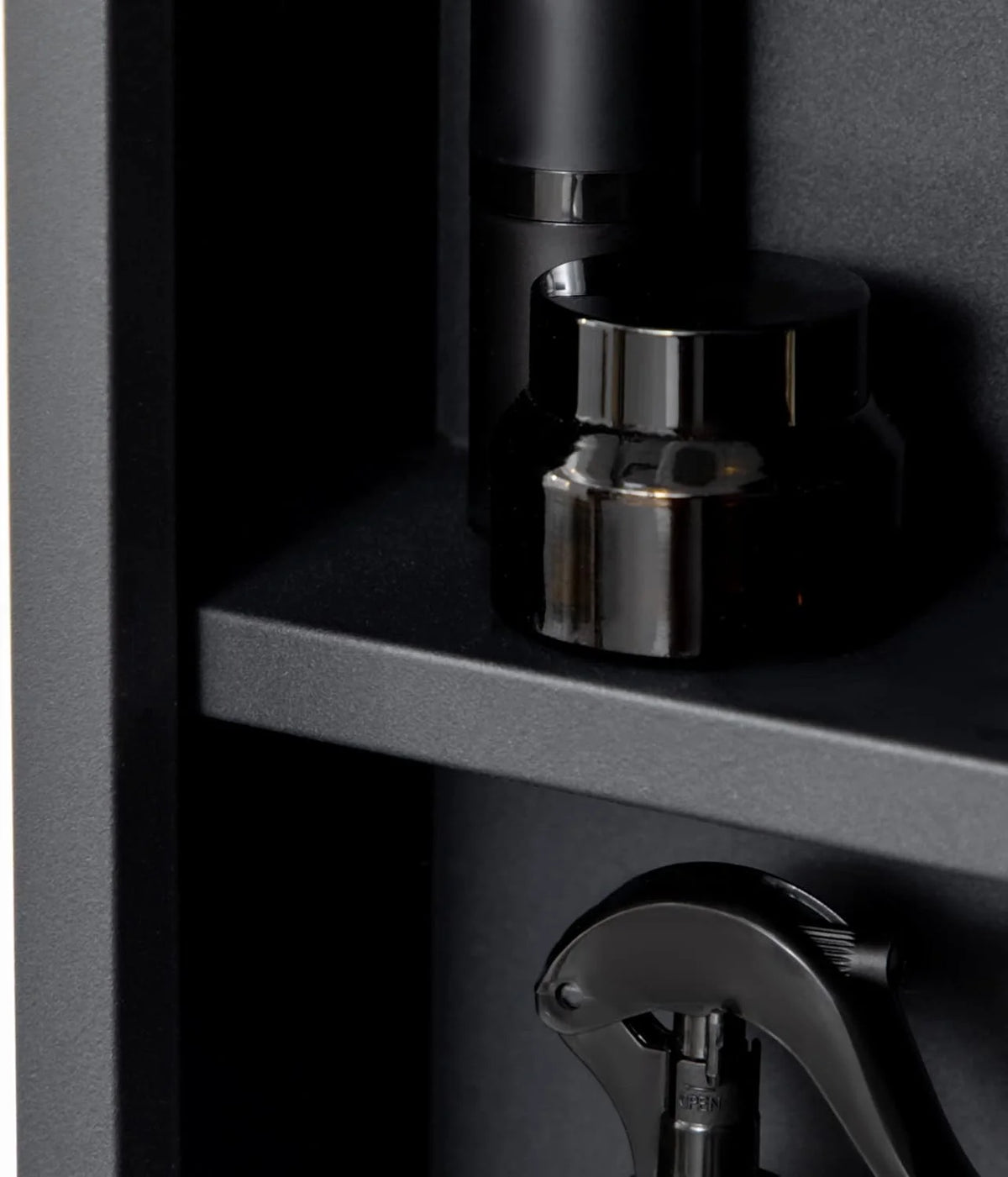 Black Wall-Mounted Stainless Steel Medicine Cabinet with Mirror R284