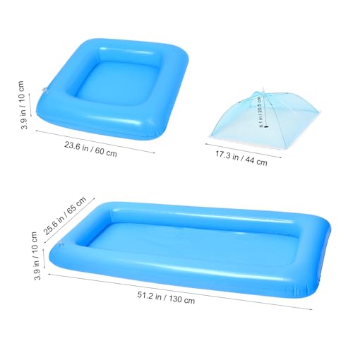 1 Set Inflatable Pool Serving Bar and Mesh Food Tent Set with Drain Plug K3197