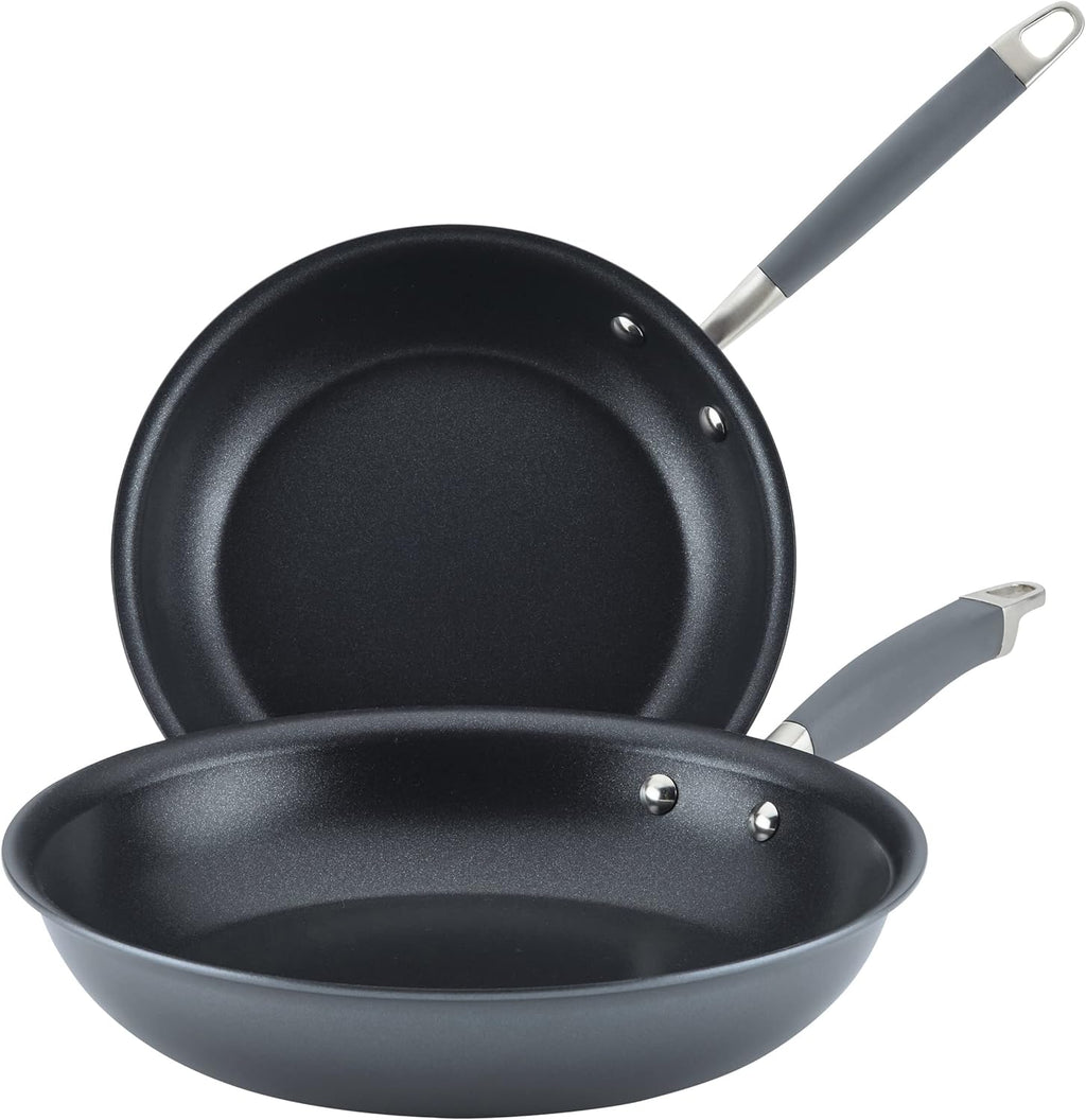 Hard-Anodized Nonstick Skillets 2 Piece Set 10.25-Inch & 12.75-Inch Moonstone S331