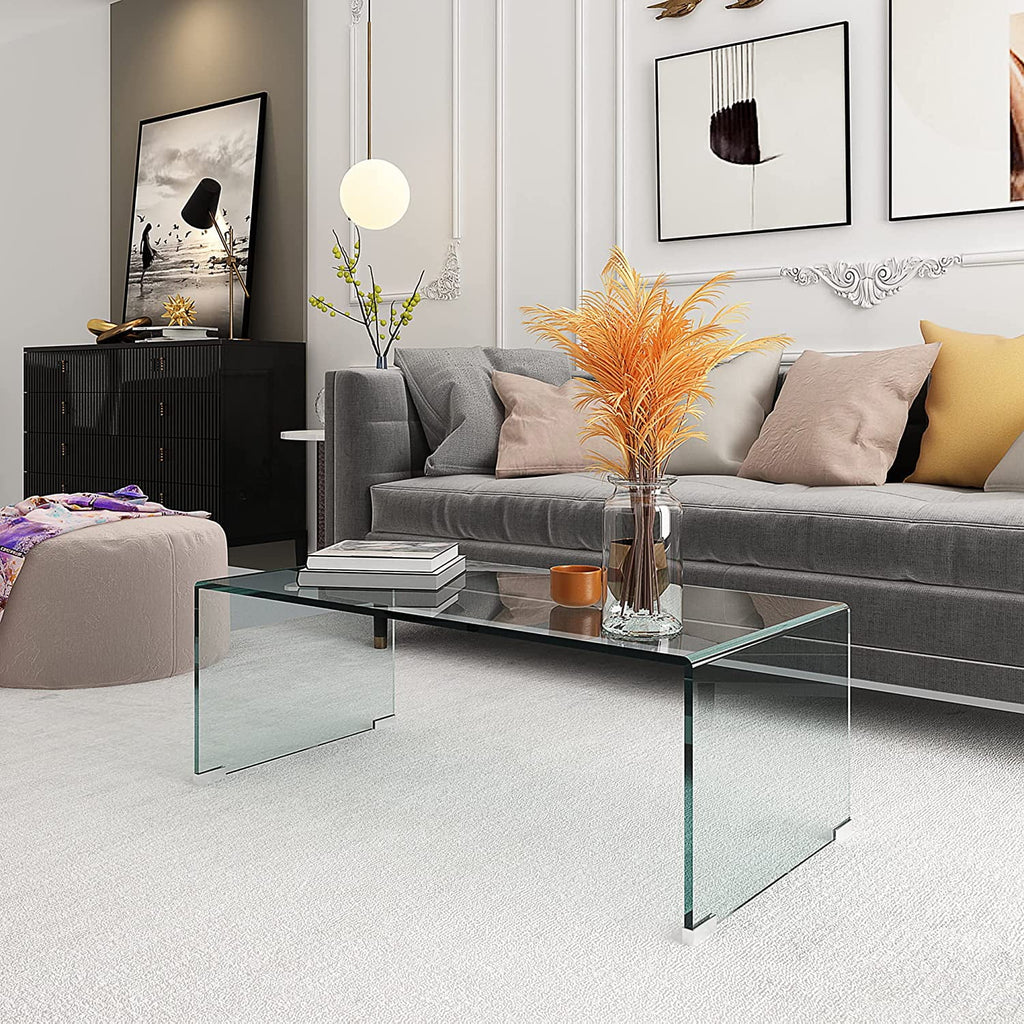Clear Glass Coffee Table 39.37" x 19.5" S74596