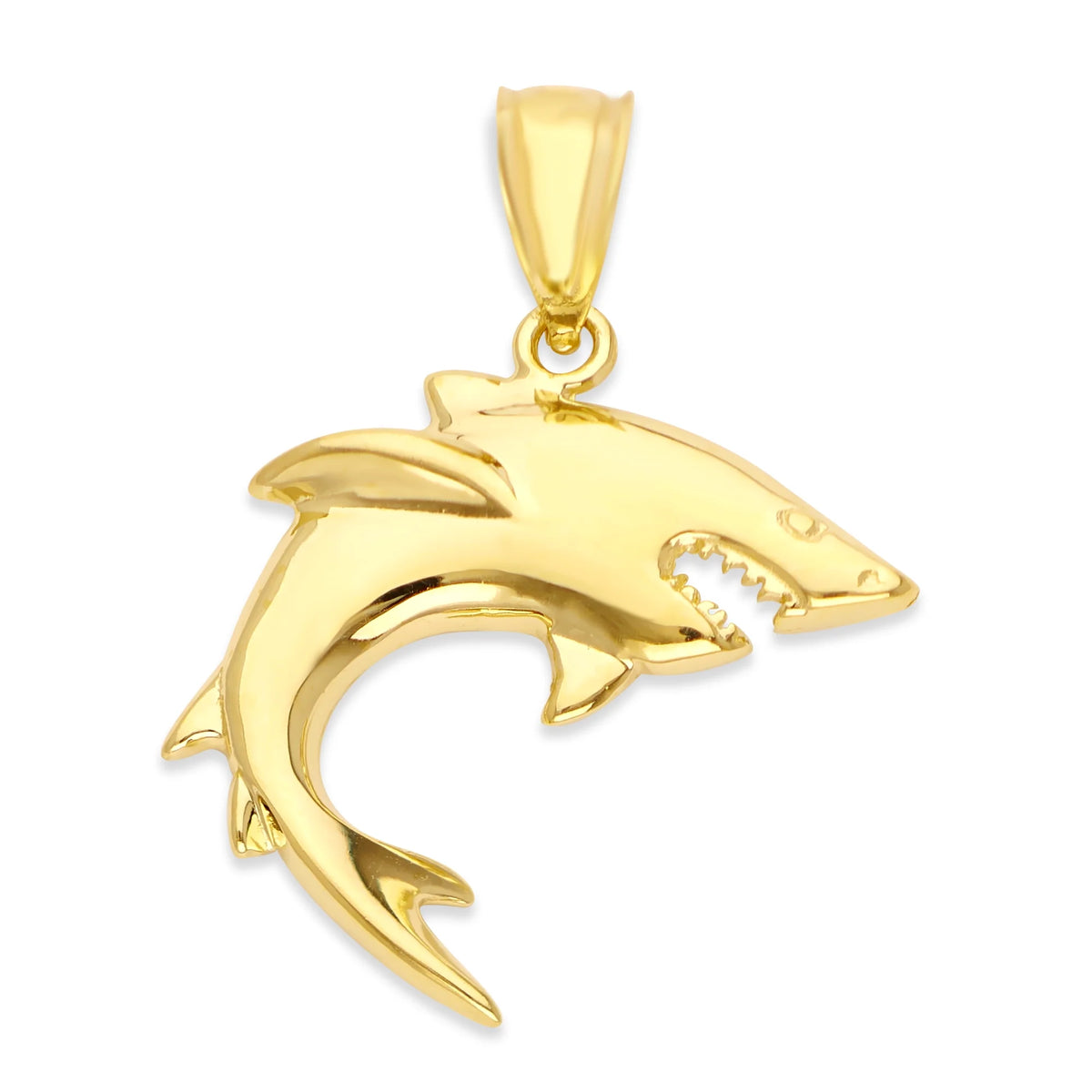 10k Gold Shark Pendant Y128