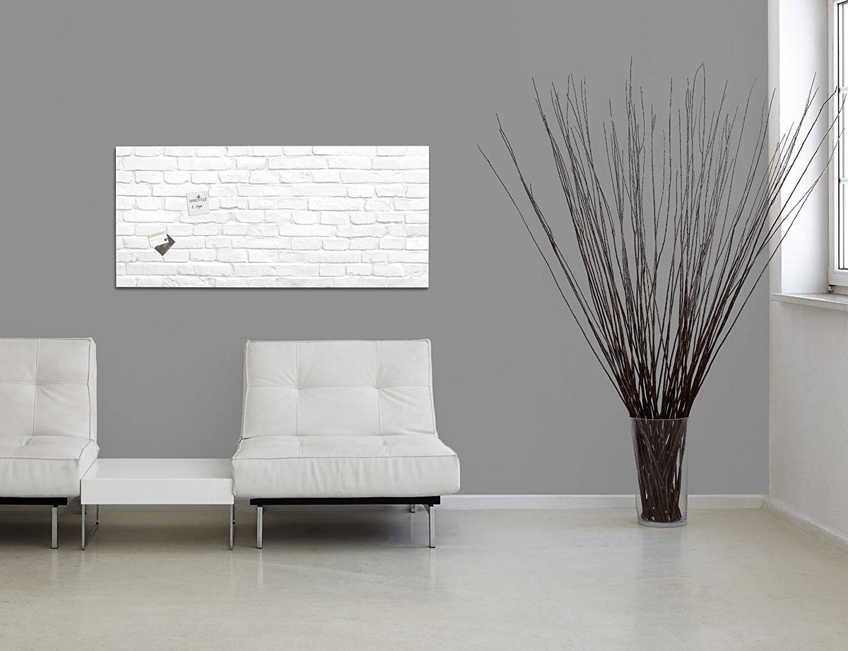 White Magnetic Glass Board D865599