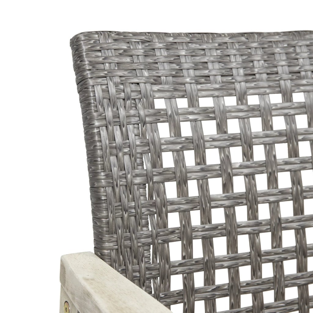 Acacia Wood and Wicker 6 Seater Dining Set X479963