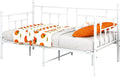 White Metal Daybed Frame Set with Slat Support C5815