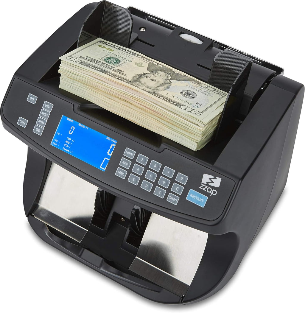 Bill Value Counter & Counterfeit Detector Money Cash Currency Machine O2711