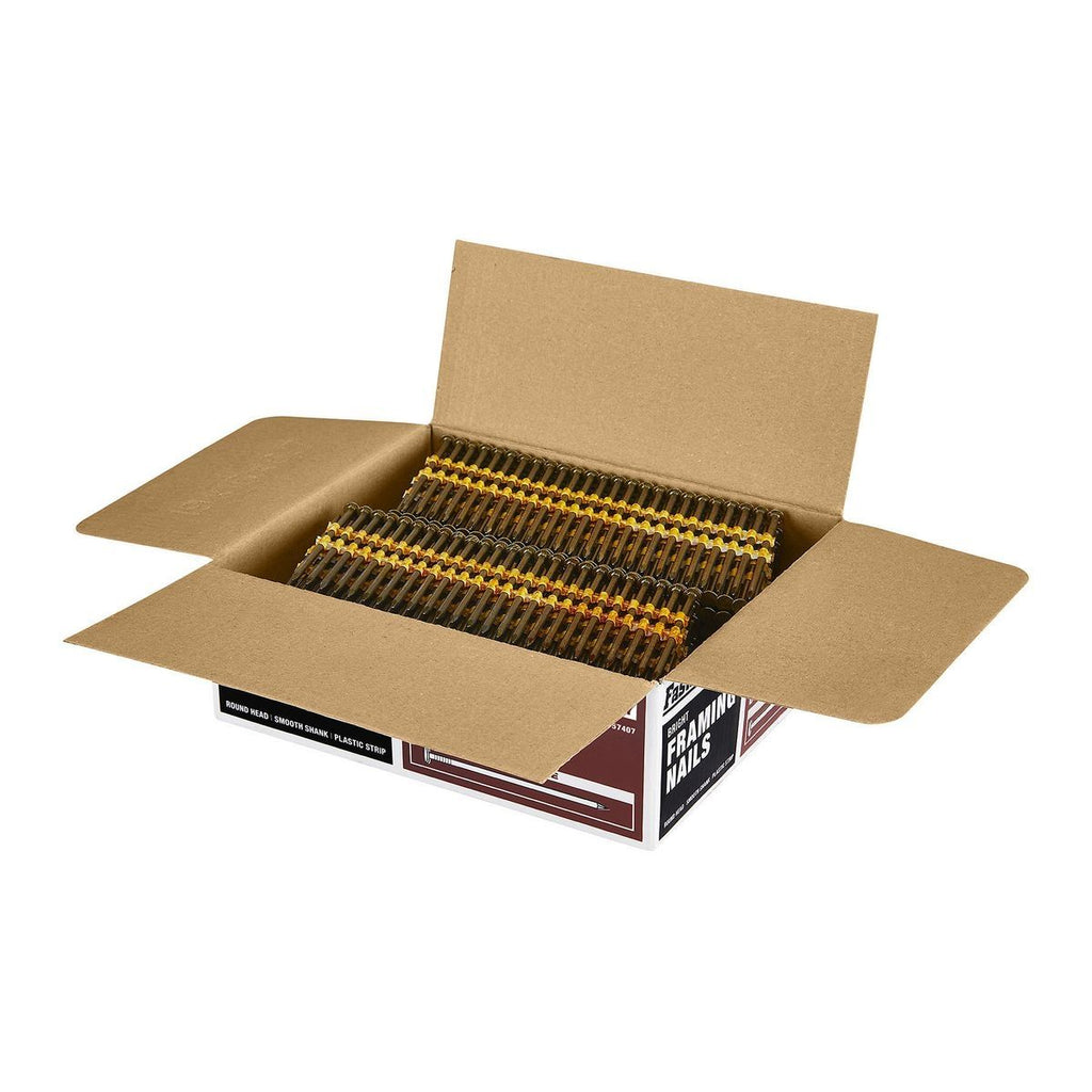 21° 3 in. Bright Coated Framing Nails, 2500 Pack X404414