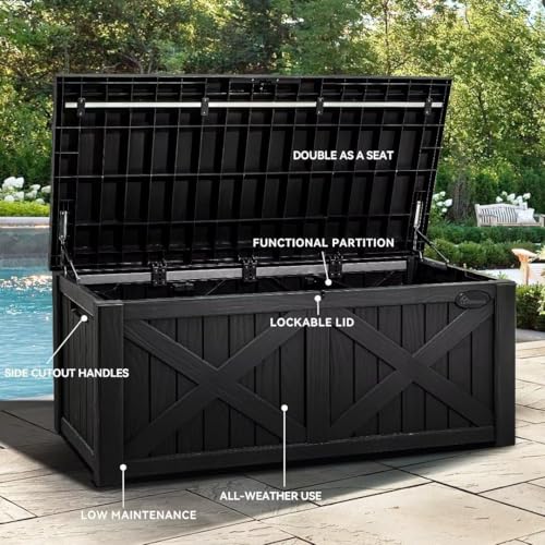 120 Gallon Resin Outdoor Storage Box I4037