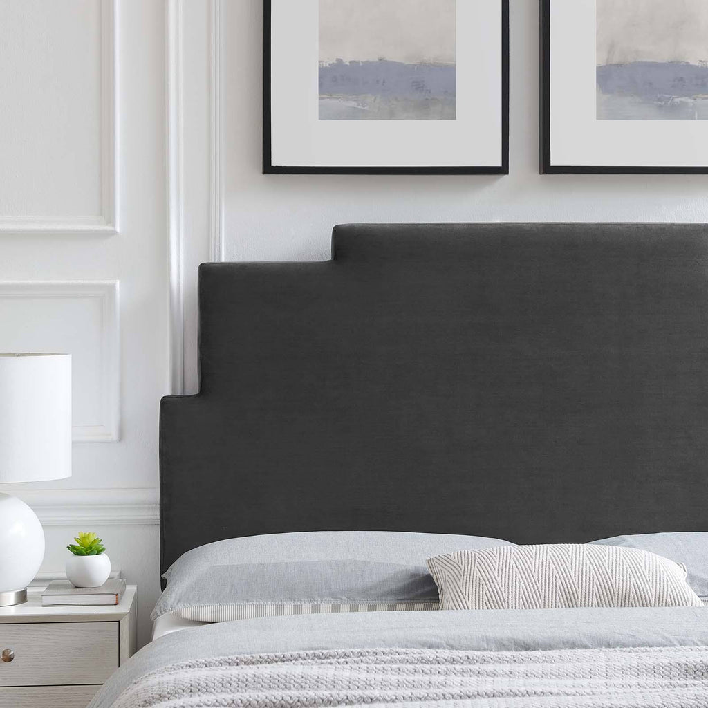 Navy Performance Velvet King/California King Headboard A75393
