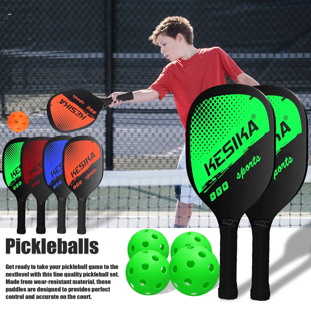 Pickleball Paddle Set 2 Rackets & 4 Balls with Carrying Bag F60094