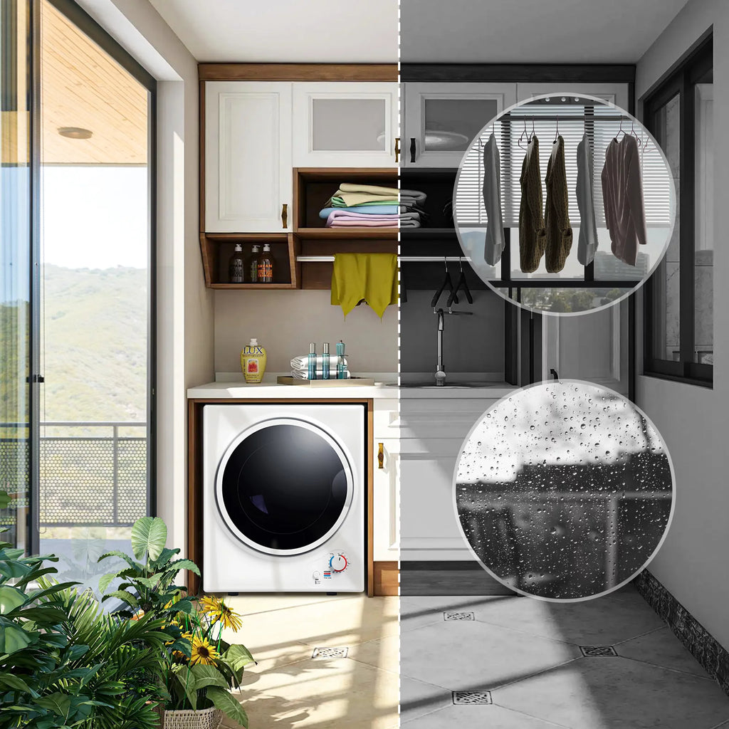 850W Portable Front Load Electric Clothes Dryer with 5 Drying Modes T295