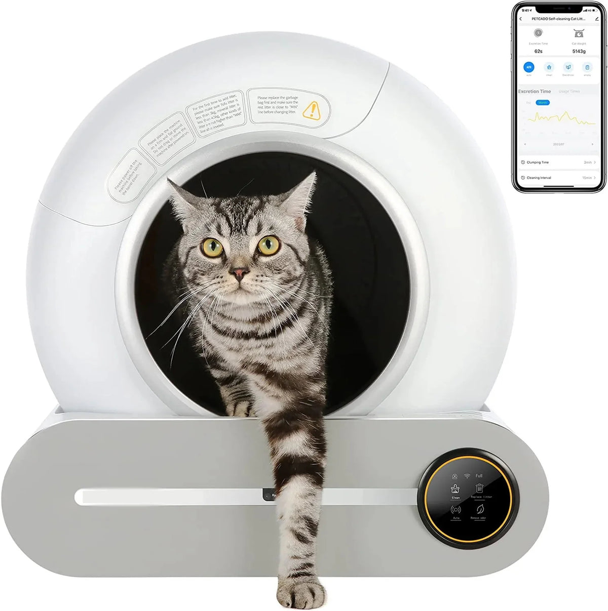 Self-Cleaning Automatic Cat Litter Box with APP Control M4521