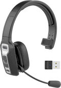 Bluetooth Headset with USB Dongle, Single-Ear Wireless Headset with Noise Cancelling Microphone X592