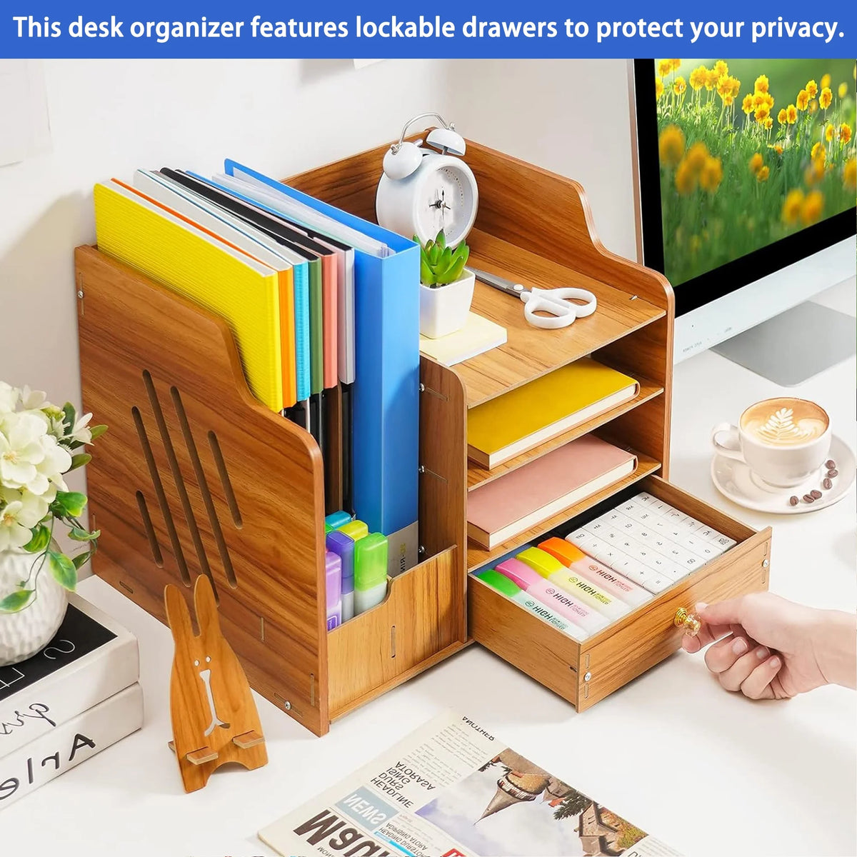 Wood Desk Organizer B5734