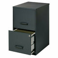 2 Drawer Letter File Cabinet in Black J1622