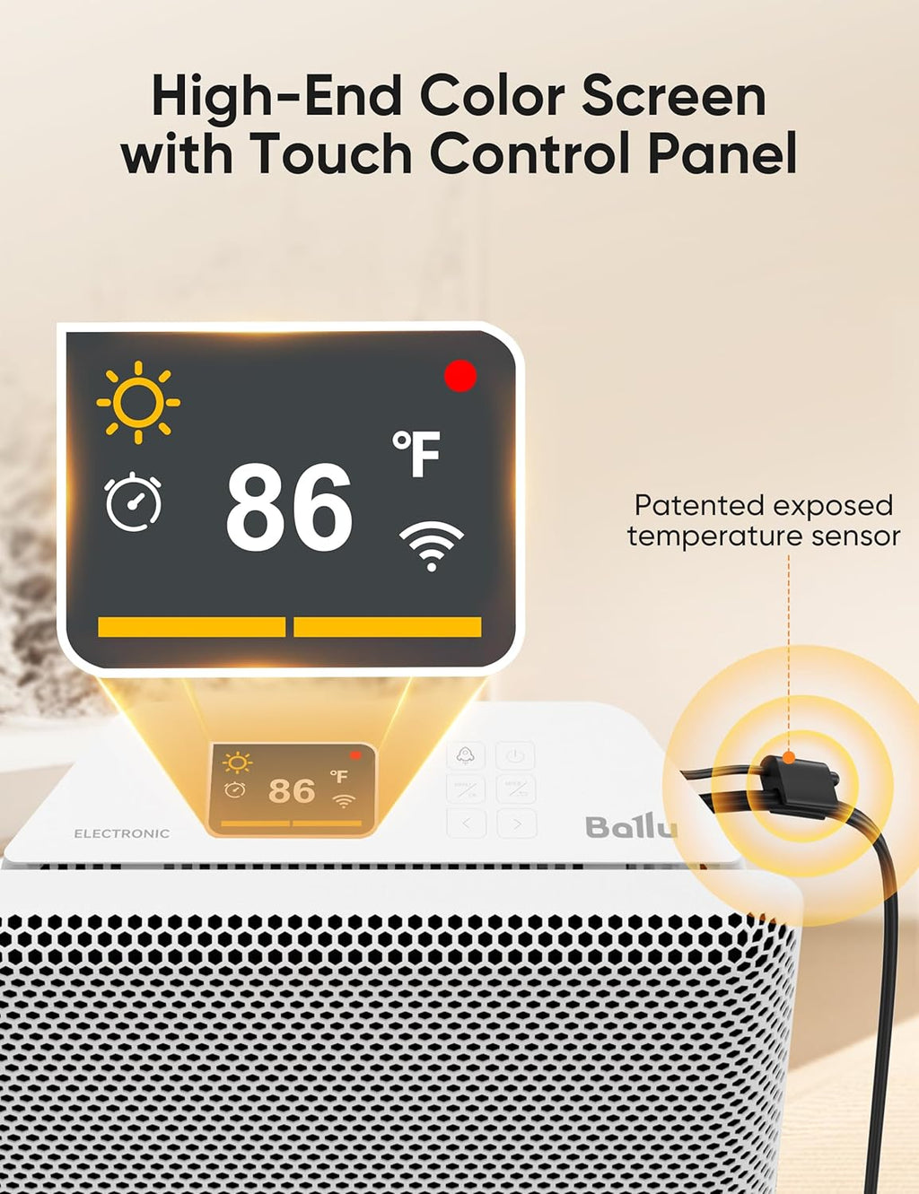 1500W Panel Electric Heater with Digital Thermostat C84435