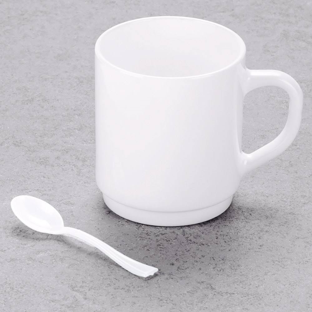 White Plastic Tasting Spoon Y4190