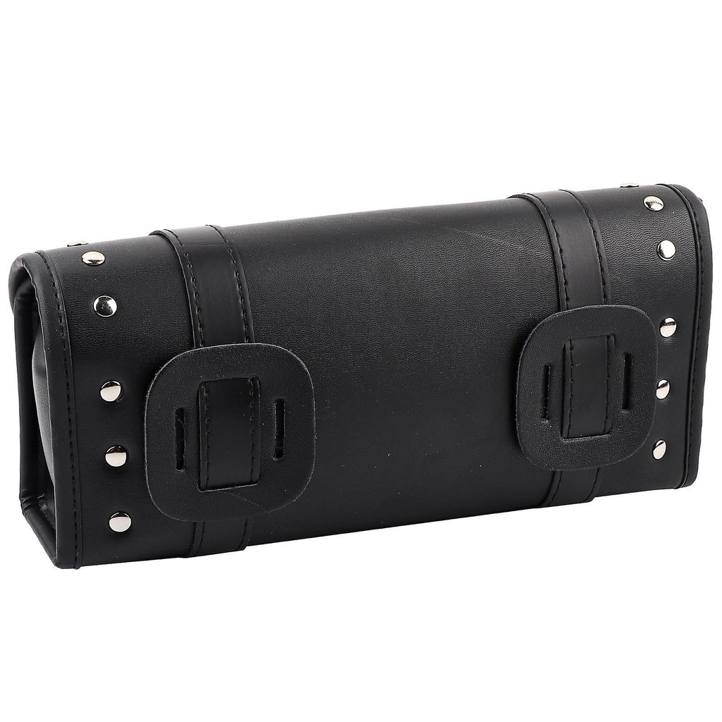 Black Pu Leather Motorcycle Tool Bag Saddlebag G70603