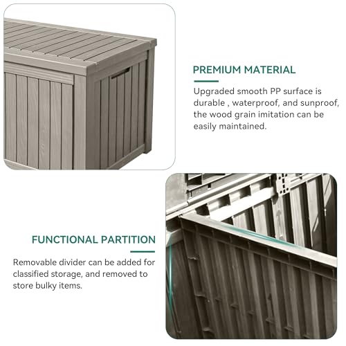 120 Gallon Resin Outdoor Storage Box I4037