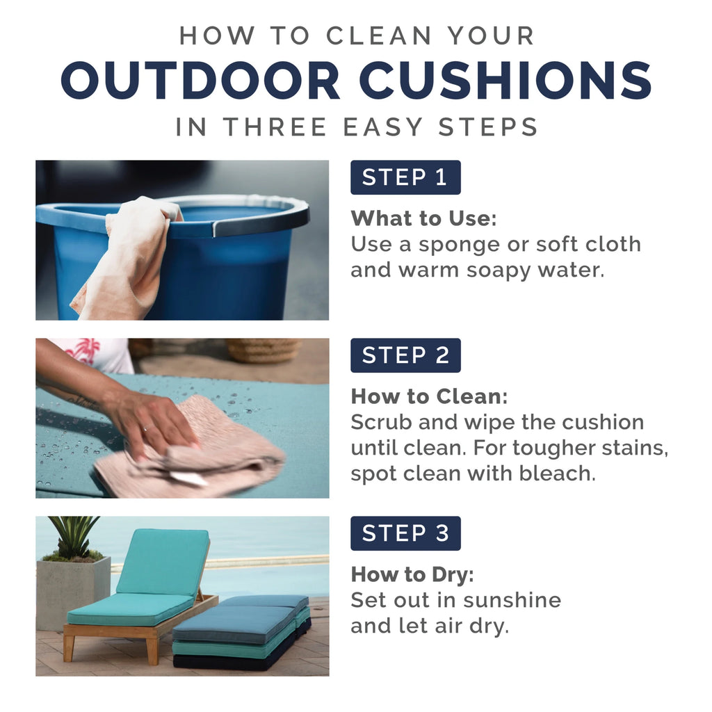 Tufted Plush Outdoor Wicker Chair Cushion, 2 Pack, 20 x 18 V6139