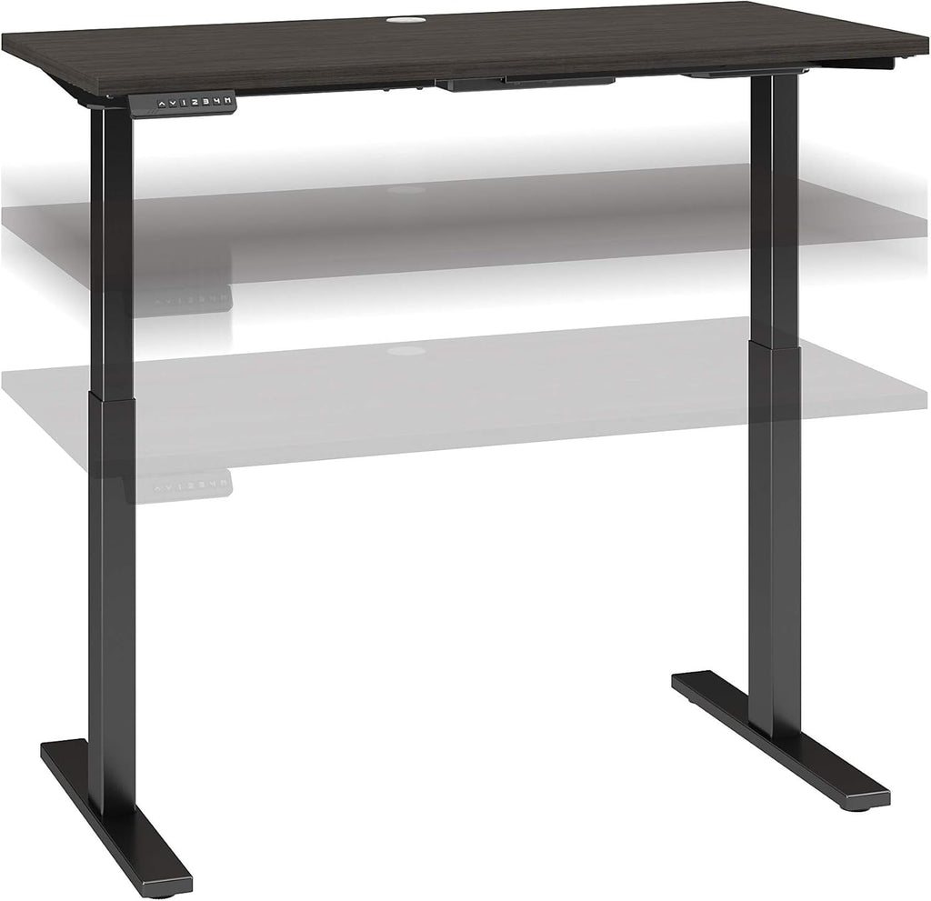 Height Adjustable Standing Desk, Storm Gray with Black Base O462