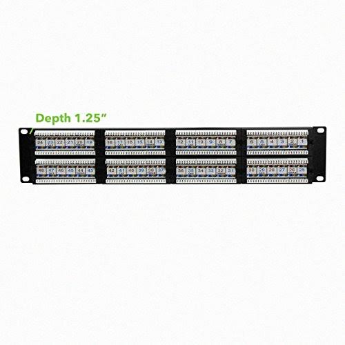 48-Port Cat6 UTP Unshielded Patch Panel 2U Black M2259