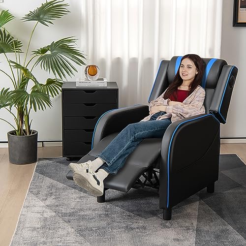 Red Massage Gaming Recliner with Bluetooth Speaker N6026
