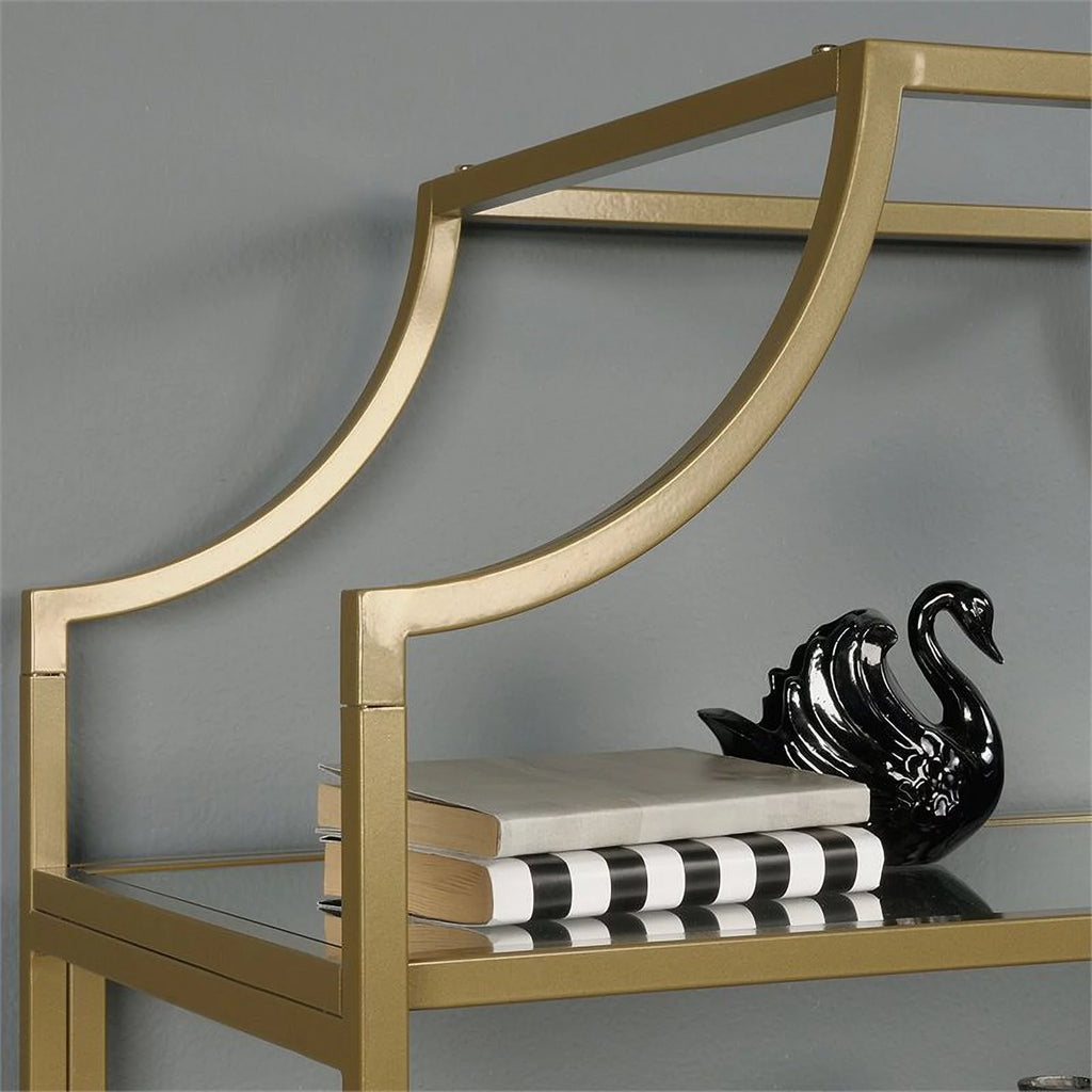 Metal Desk and 5-Shelf Bookcase Set B870