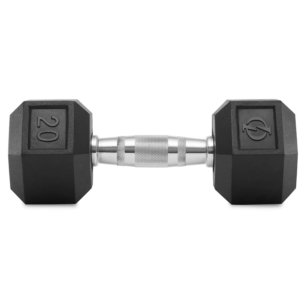 45 lb Rubber Coated Hex Dumbbell Pair D63654