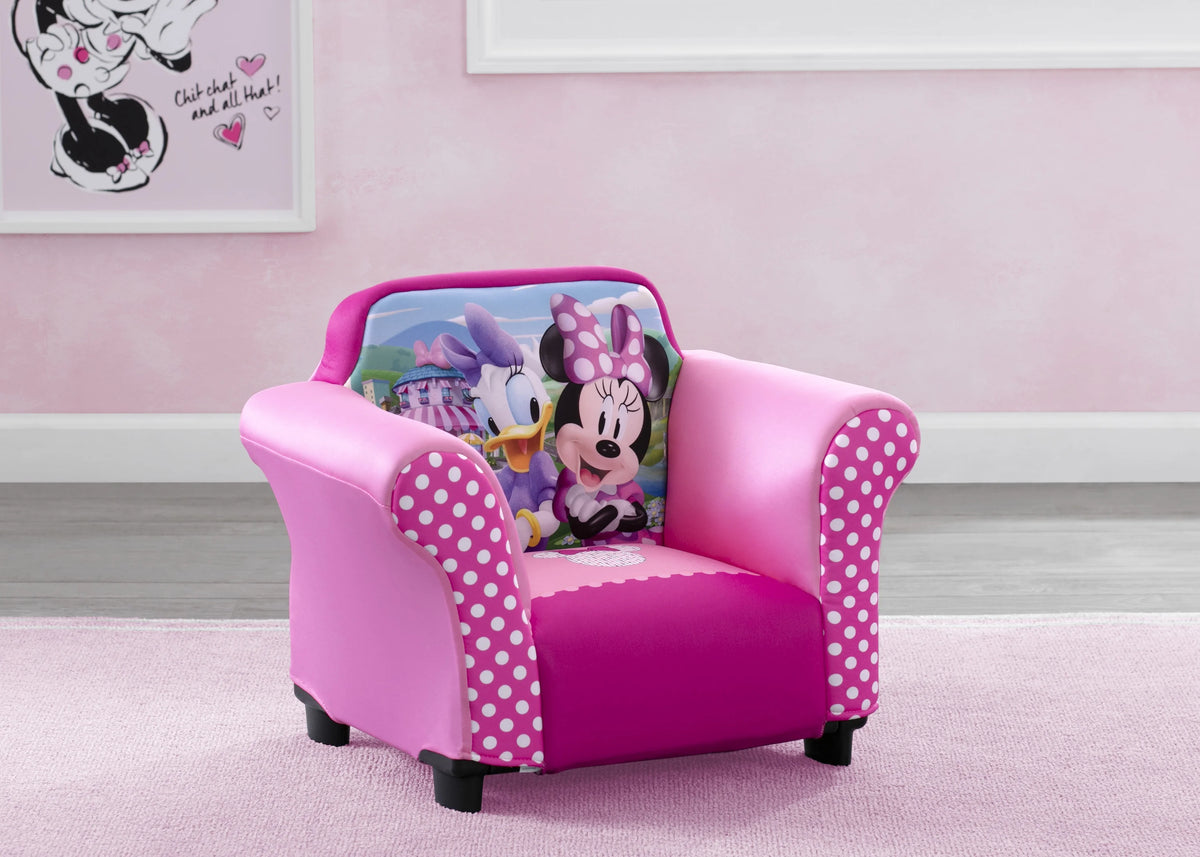 Kids Upholstered Chair with Sculpted Plastic Frame Y19675