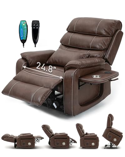 Large Power Lift Recliner with Heated and Massage, Dual Motor, 25in Wide Seat L375813