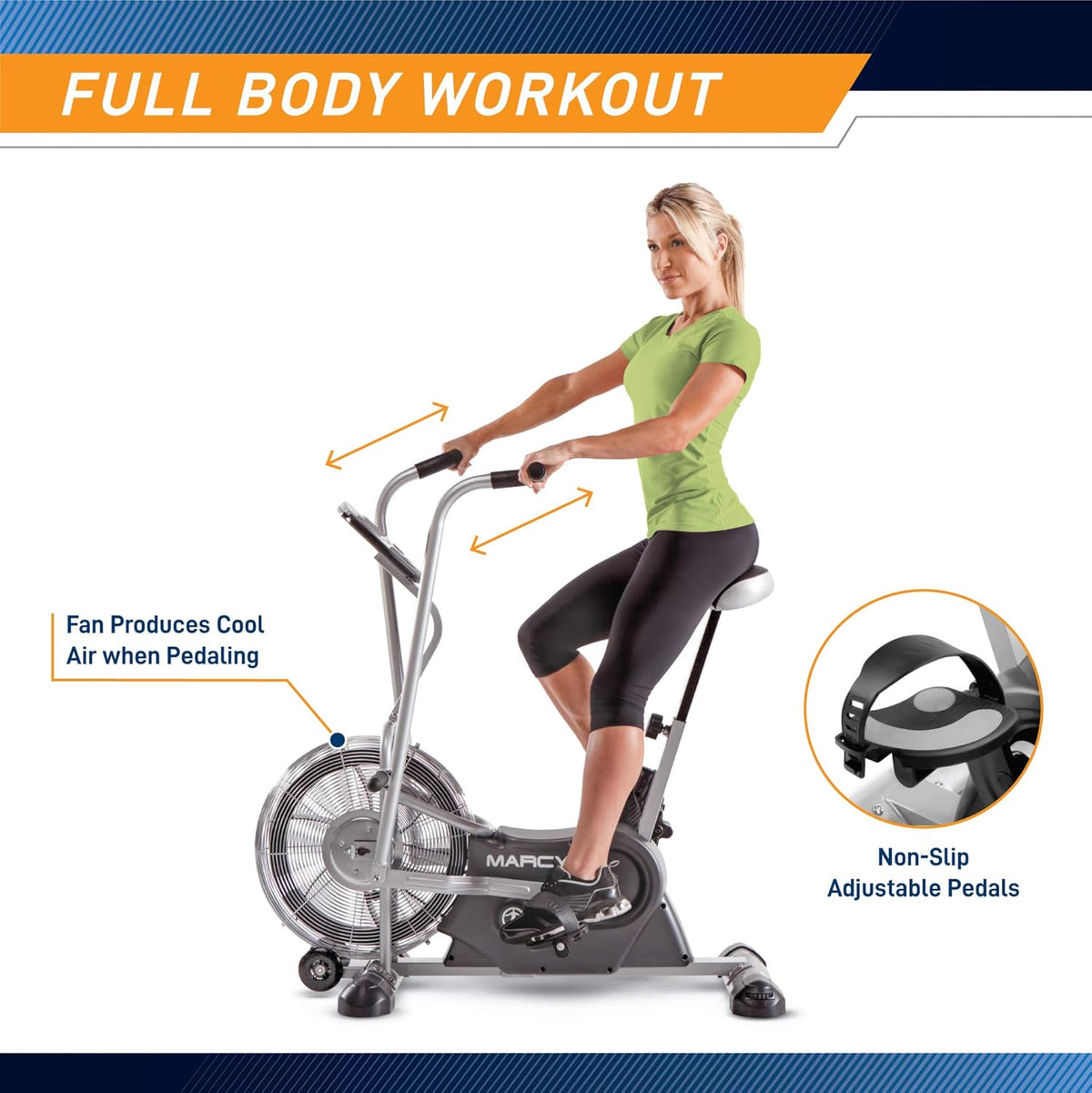 Black Upright Fan Bike J13420