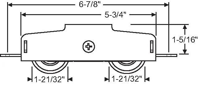 Tandem SS Roller HSG Assy 1.66in Nylon Precision Bearings Z802