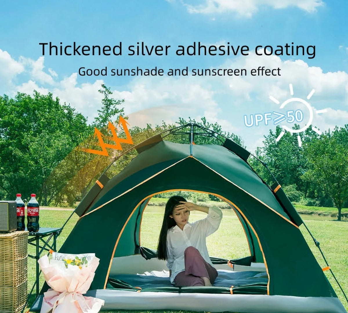 Waterproof 3-4 Person Pop up Camping Tent K7605