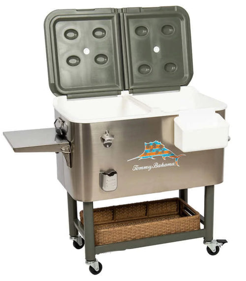100 Qt Stainless Steel Rolling Cooler T62947