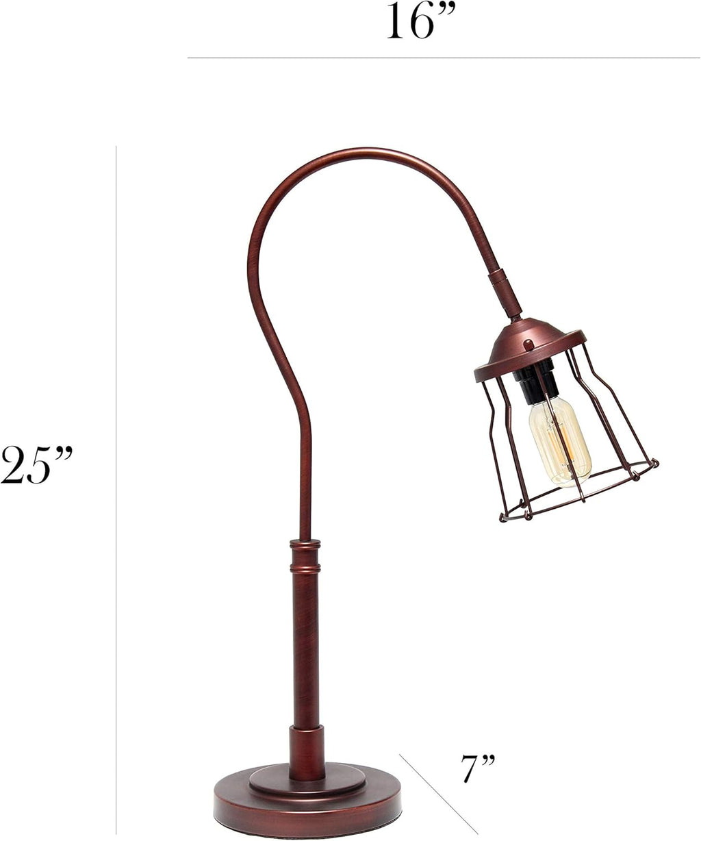 Red Bronze Open Cage Table Lamp B83214
