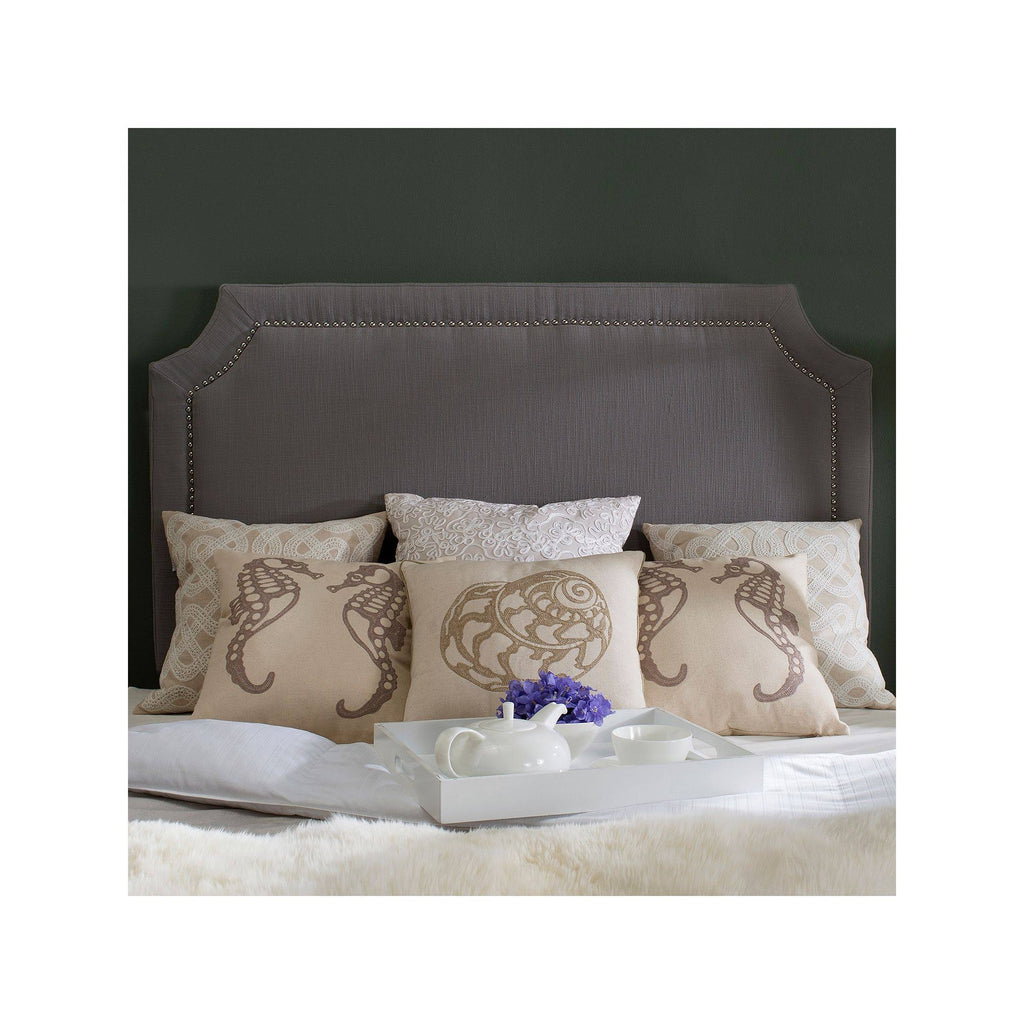 Grey Nailhead Full Headboard R777