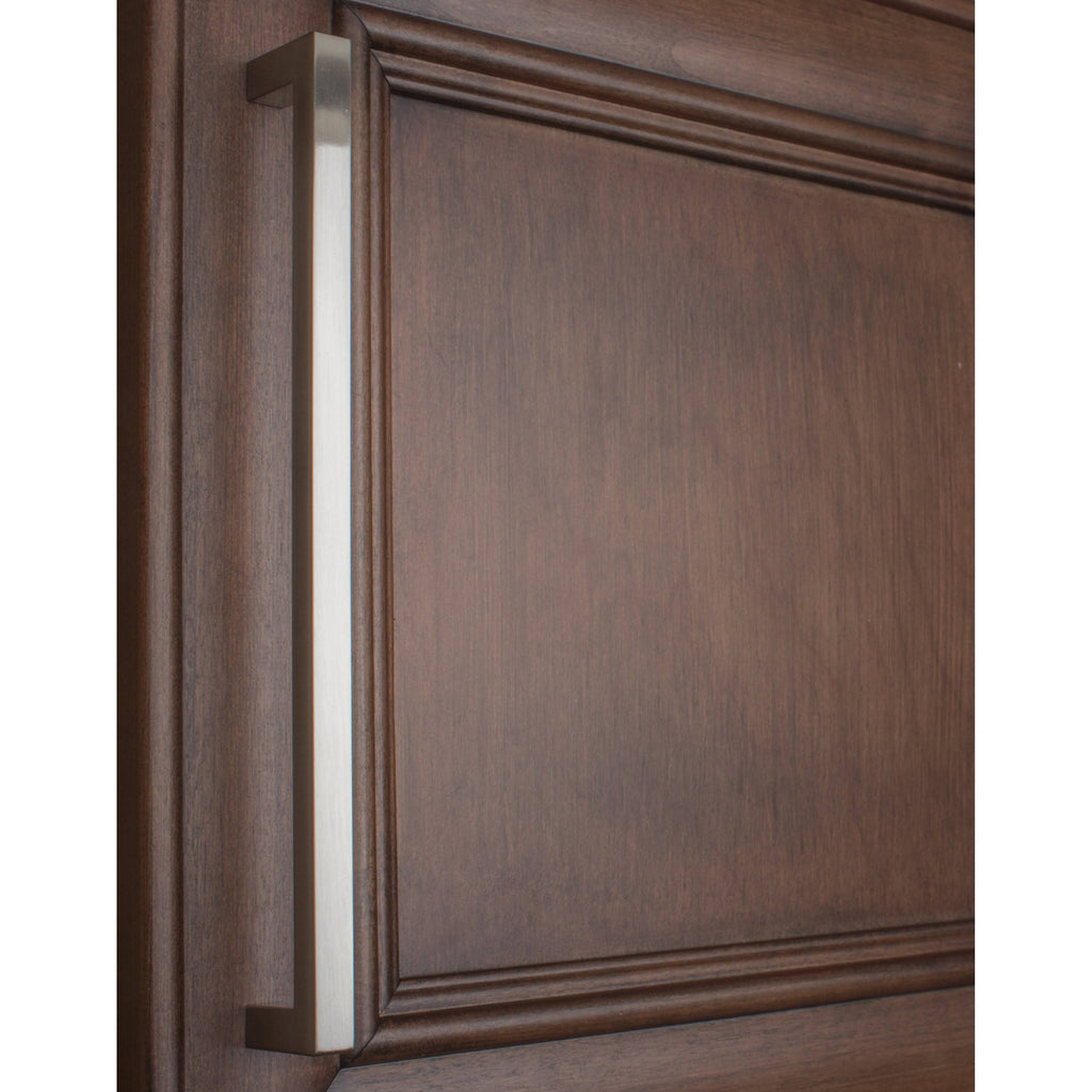 8.75-Inch Solid Square Cabinet Bar Pull Handle Satin Nickel - Pack of 25 E288